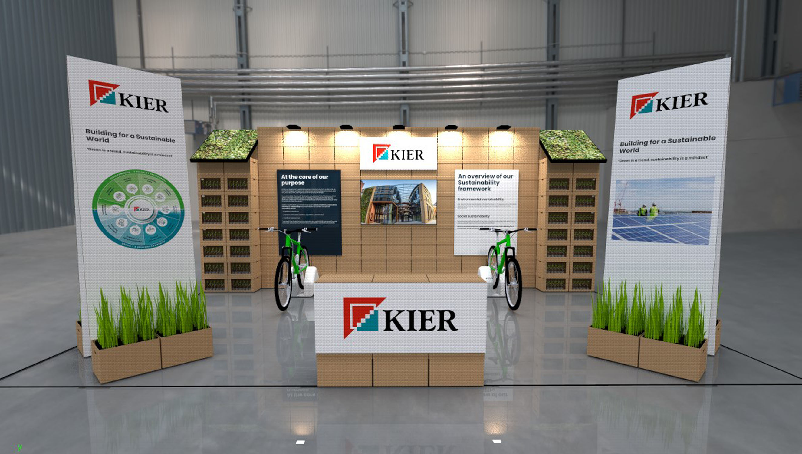 Kier Construction Multiple Cardboard Exhibition Stand Designs